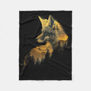 Fuchs Wald Naturliebhaber Berge Wandern Camping H Fleecedecke