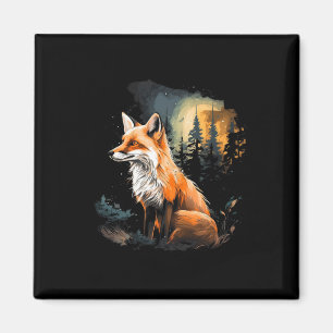Fuchs Wald Naturliebhaber Berge Wandern Camping H Magnet