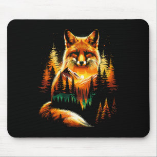 Fuchs Wald Naturliebhaber Berge Wandern Camping  Mousepad