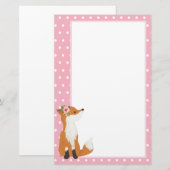 Fuchs, Wald, niedlich, Mädchen, Spaß, Briefpapier (Vorne/Hinten)