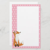 Fuchs, Wald, niedlich, Mädchen, Spaß, Briefpapier (Vorne/Hinten)