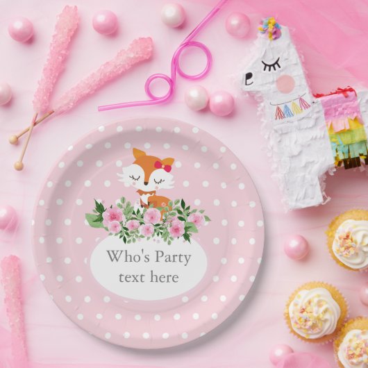 Fuchs, Wald, niedlich Pappteller (Party)