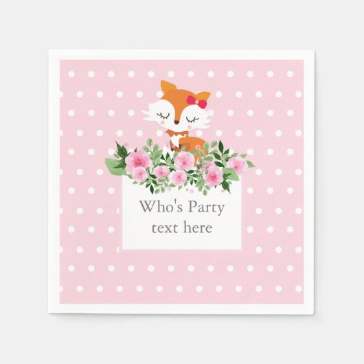 Fuchs, Wald, niedlich Serviette (Vorderseite)