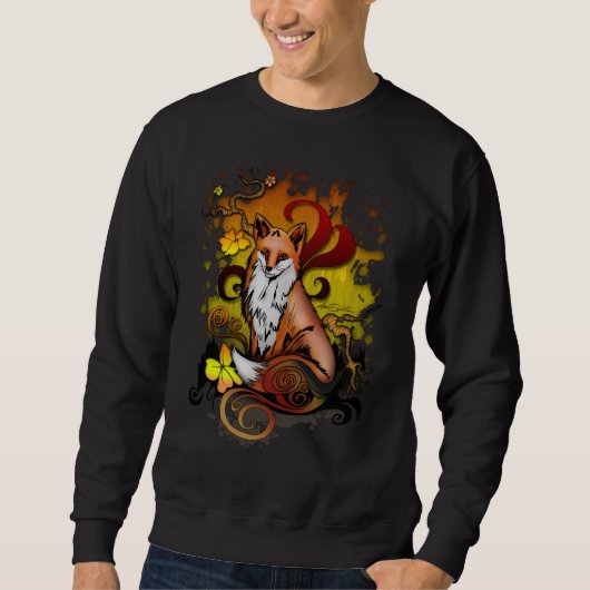 Fuchs-Wald-Sweatshirt in gemütlicher Herbst-Ästhet Sweatshirt (Vorderseite)