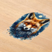 Fuchs Wasserfarbe Mond Wald Tier Ästhetik Acryleinladungen (Ablage )