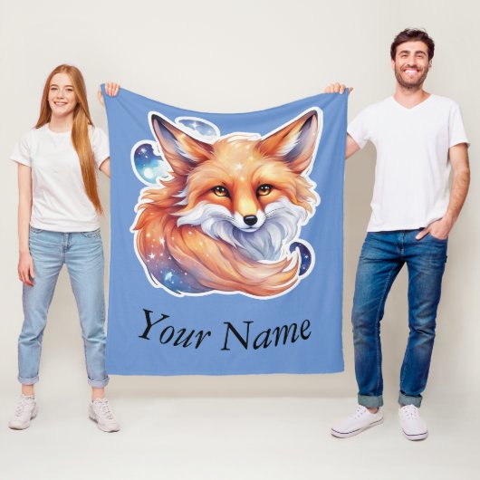 Fuchs, Wasserfarben-Malerei Fleecedecke (Beispiel)