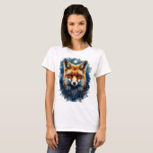 Fuchs-Wasserfarben-Mond-Wald-Tier-Ästhetik T-Shirt (Vorne ganz)