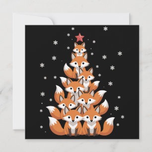 Fuchs Weihnachtsbaum Fuchs Xmas Baum Lustiges Tier Feiertagskarte
