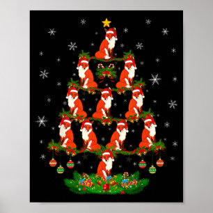 Fuchs Weihnachtsbaum Lustiger Xmas Liebhaber Poster
