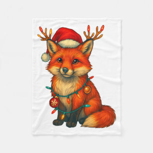 Fuchs Weihnachtsbeleuchtung Weihnachten Fleecedecke