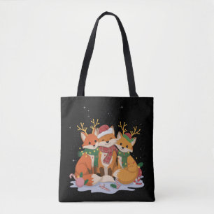Fuchs Weihnachtslichter Santa Xmas Wald Tier  Tasche