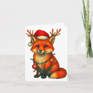Fuchs Weihnachtslichter Xmas Karte