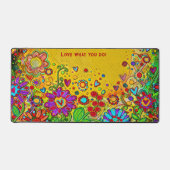 Fuchs Whimsical florgelbes Personalisiertes Zitat Schreibtischunterlage (Vorderseite)