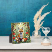 Fuchs-Wildblumen-Wald-Illustration Fotoplatte (InSitu)