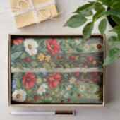 Fuchs-Wildblumen-Wald-Illustration Seidenpapier (Geschenk)