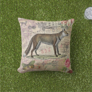 Fuchs-Wildlife-Vintage-Tierillustration  Kissen