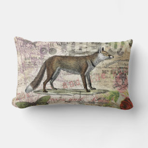Fuchs-Wildlife-Vintage-Tierillustration  Lendenkissen