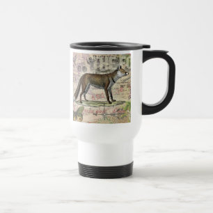 Fuchs-Wildlife-Vintage-Tierillustration Reisebecher