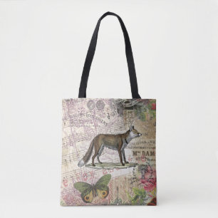 Fuchs-Wildlife-Vintage-Tierillustration Tasche