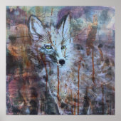 Fuchs-Wildtiermalerei Poster (Vorne)