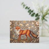 Fuchs William Morris Inspiriert  Postkarte (Stehend Vorderseite)