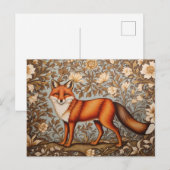 Fuchs William Morris Inspiriert  Postkarte (Vorne/Hinten)