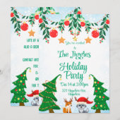 Fuchs & Wolf Weihnachten Einladung (Vorne/Hinten)
