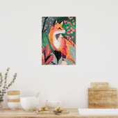 Fuchs Zauberwald Hand-Painted Nature Illustrations Poster (Küche)