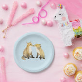 Fuchs Zwillinge Pappteller (Party)