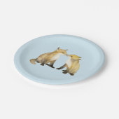 Fuchs Zwillinge Pappteller (Schrägansicht)