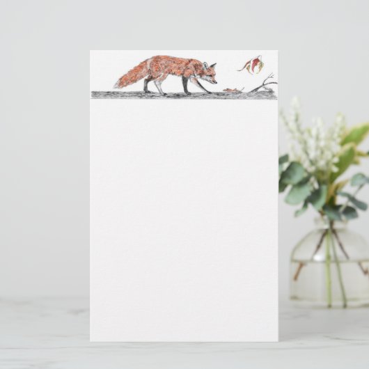 Fuchsbleistift Briefpapier (Stehend Vorderseite)