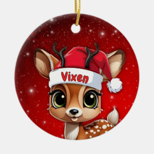 Füchschen Baby Reh, Reh, Rentier🦌 🎄 Keramik Ornament