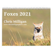 Füchse 2021 von Chris Milligan Kalender (Titelbild)