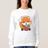 Füchse, angetrieben von Ramen Niedlichen Kawaii-Fü Sweatshirt (Vorderseite)