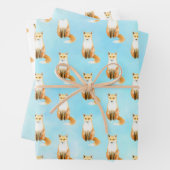Füchse Aqua Watercolor Geschenkpapier Set (Beispiel)