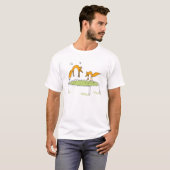 Füchse auf Trampoline T-Shirt (Vorne ganz)
