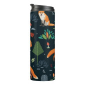 Füchse Bäume Blätter dunkler Hintergrund Thermosbecher (Nach rechts gedreht)