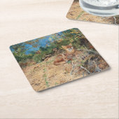 Füchse, Bruno Liljefors Rechteckiger Pappuntersetzer (angewinkelt)