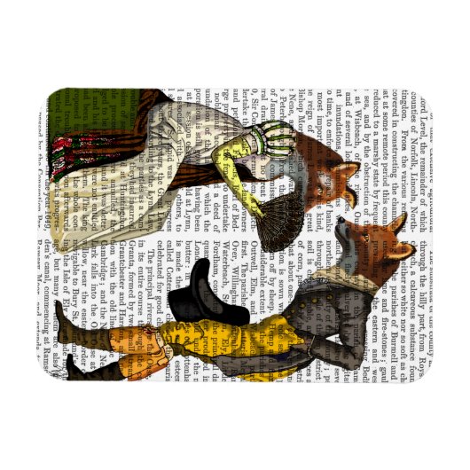 Füchse Courting Magnet (Horizontal)