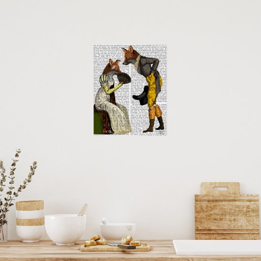 Füchse Courting Poster (Küche)