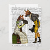 Füchse Courting Postkarte (Vorne/Hinten)