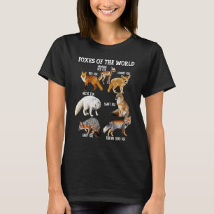 Füchse der Welfüßer Rassen Educational Wild Ani T-Shirt