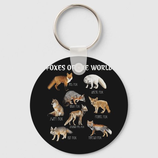 Füchse der Welt Funny Fox Animals Educational Schlüsselanhänger (Vorderseite)