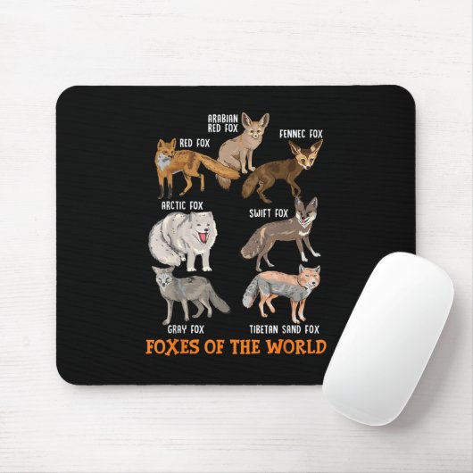 Füchse der Welt Funny Fox Stuff Tiere Educati Mousepad (Mit Mouse)