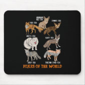 Füchse der Welt Funny Fox Stuff Tiere Educati Mousepad (Vorne)