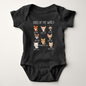 Füchse der Welt - Geschenk für Fox Lover Baby Strampler (Vorderseite)