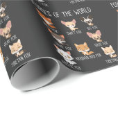 Füchse der Welt - Geschenk für Fox Lover Geschenkpapier (Rolleneckpunkt)