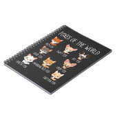 Füchse der Welt - Geschenk für Fox Lover Notizblock (Linke Seite)