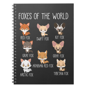 Füchse der Welt - Geschenk für Fox Lover Notizblock