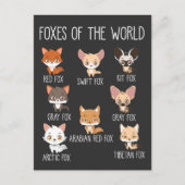 Füchse der Welt - Geschenk für Fox Lover Postkarte (Vorderseite)